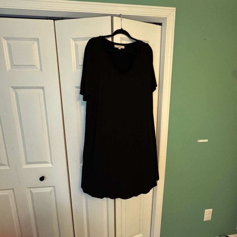 LOFT Maternity Black Swing Dress